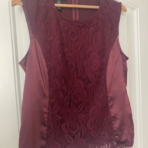 Elegant Burgundy Lace Top